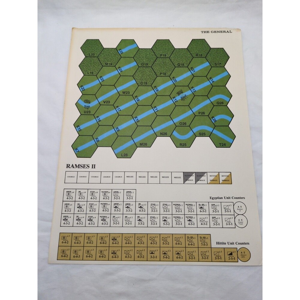 Avalon Hill The General Ramses II Insert